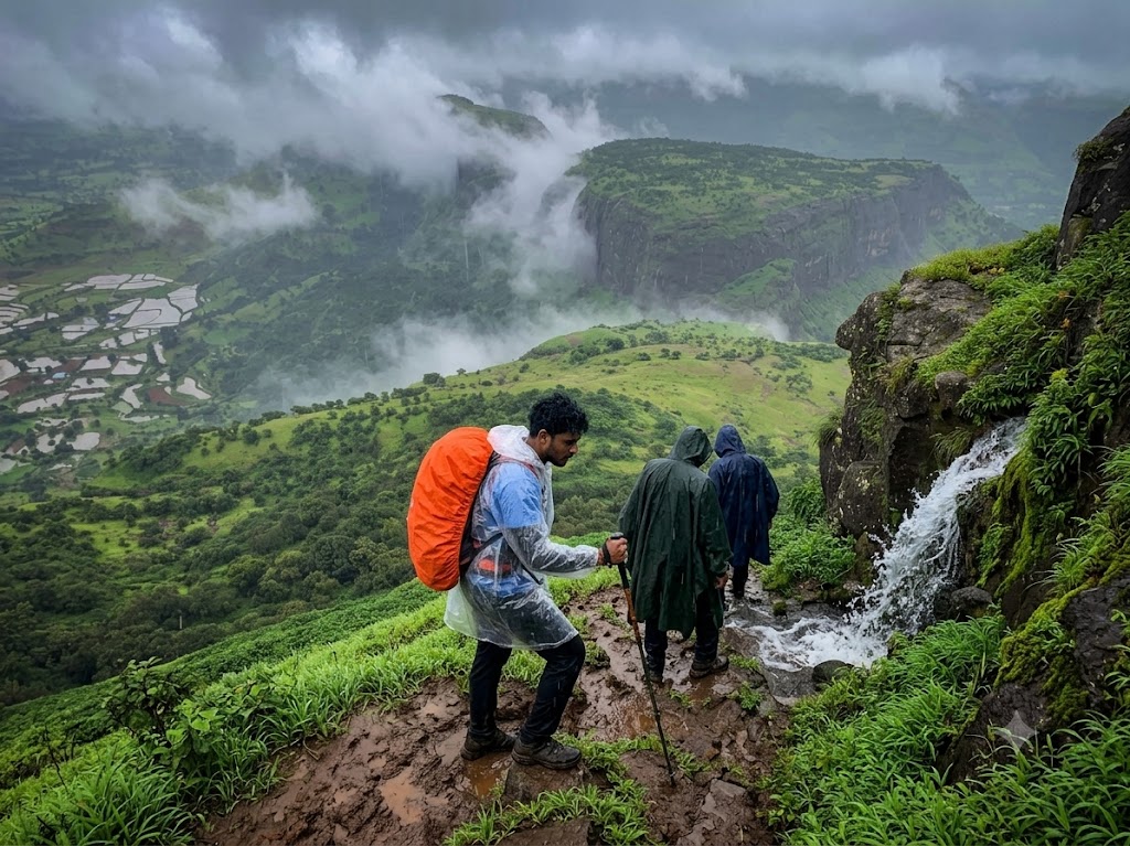 anjaneri trek difficulty in monsoon 2026