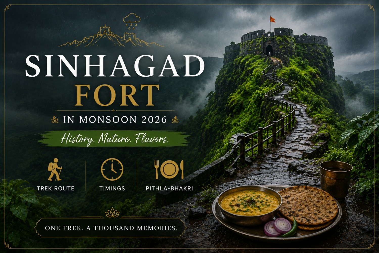 sinhagad in monsoon, best places to visit in maharashtra in monsoon